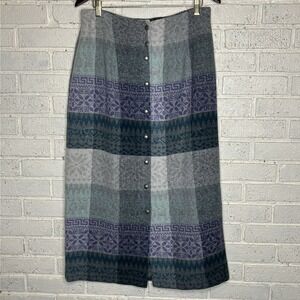 Vintage Portraits Northern Isle Womens Skirt 16 Nordic Midi Academia Cottagecore